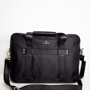 Black Leather Fabric Bag